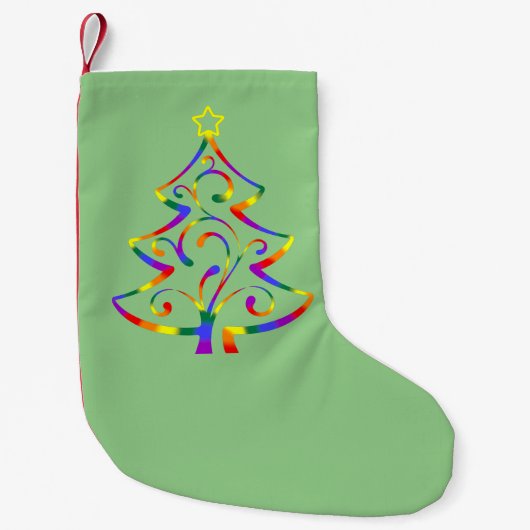 LGBT+ Pride Christmas Tree Strumpf Kleiner Weihnachtsstrumpf (Vorderseite)