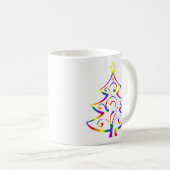 LGBT+ Pride Christmas Tree Tasse (VorderseiteRechts)