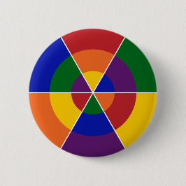 LGBT Pride Colorful Geometric Rainbow Button