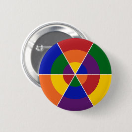 LGBT Pride Colorful Geometric Rainbow Button