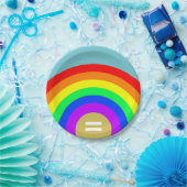 LGBT Pride Equality ist das Gold unter dem Regenbo Pappteller (Party)