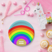 LGBT Pride Equality ist das Gold unter dem Regenbo Pappteller (Party)