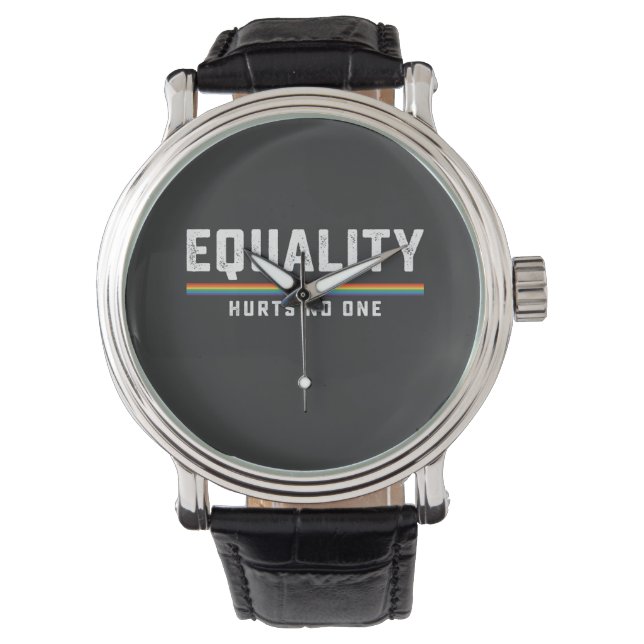 LGBT Pride Equality schadet keinem Schwulen und Le Armbanduhr (Vorderseite)