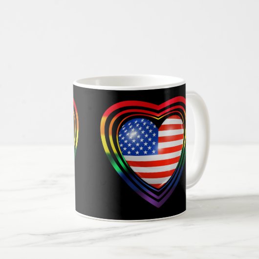 lgbt pride flAG Kaffeetasse (VorderseiteRechts)