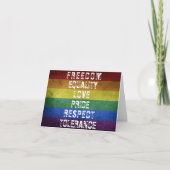 LGBT Pride Flag Moderne Regenbogenstreifen Karte (Vorderseite)