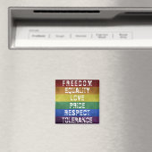 LGBT Pride Flag Moderne Regenbogenstreifen Magnet (In Situ (Geschirrspüler))
