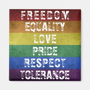 LGBT Pride Flag Moderne Regenbogenstreifen Magnet
