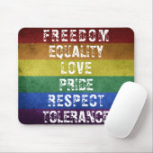 LGBT Pride Flag Moderne Regenbogenstreifen Mousepad (Mit Mouse)