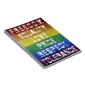 LGBT Pride Flag Moderne Regenbogenstreifen Notizblock (Rechte Seite)
