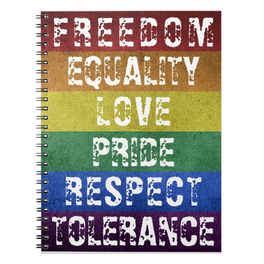 LGBT Pride Flag Moderne Regenbogenstreifen Notizblock (Vorderseite)