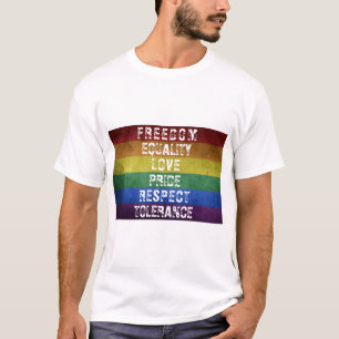 LGBT Pride Flag Moderne Regenbogenstreifen T-Shirt