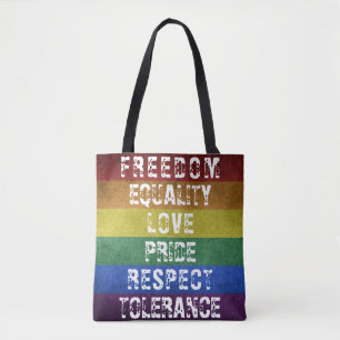 LGBT Pride Flag Moderne Regenbogenstreifen Tasche