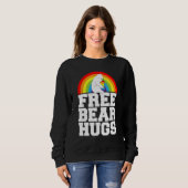 LGBT Pride Free Bear Hugs Rainbow Support Human Ri Sweatshirt (Vorne ganz)