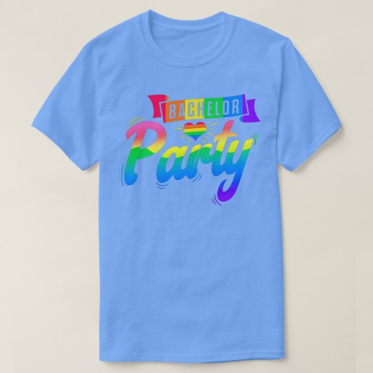 Lgbt Pride Gay Bachelor Party Herz Verlobung T-Shirt (Design vorne)