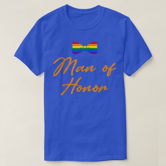 Lgbt Pride Gay Bachelor Party Man of Honorar Engag T-Shirt (Design vorne)