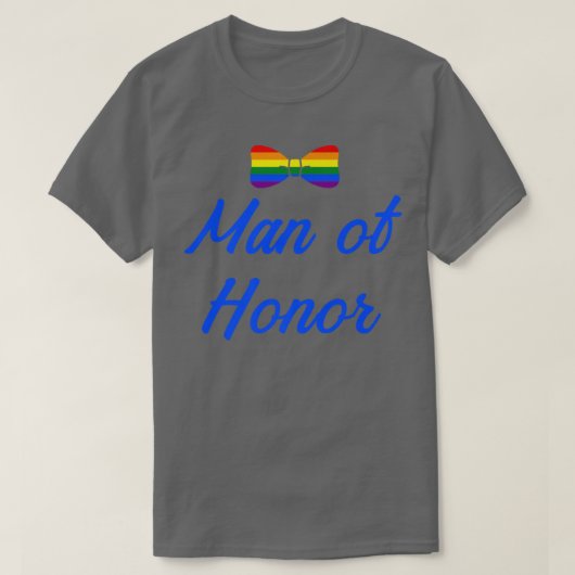 Lgbt Pride Gay Bachelor Party Man of Honorar Engag T-Shirt (Design vorne)
