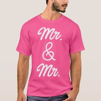 Lgbt Pride Gay Bachelor Party Mr. and Mr Verlobung T-Shirt