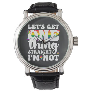 LGBT Pride Gay Lasse eine Sache direkt werden nich Armbanduhr