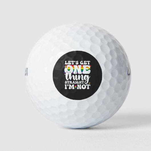 LGBT Pride Gay Lasse eine Sache direkt werden nich Golfball (Vorderseite)