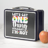 LGBT Pride Gay Lasse eine Sache direkt werden nich Metall Brotdose (Beispiel)