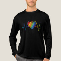 LGBT Pride Gay Lesbian Moderner Rainbow Heartbeat