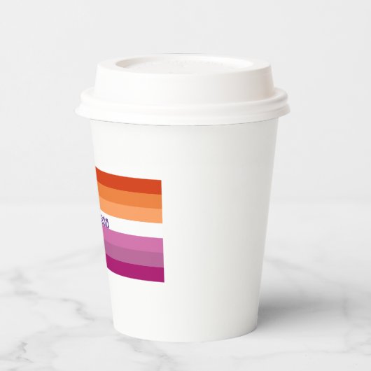 LGBT Pride Gay Lesbian Personalisierter Name Pappbecher (Links)