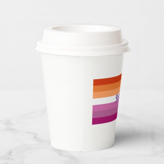 LGBT Pride Gay Lesbian Personalisierter Name Pappbecher (Rechts)