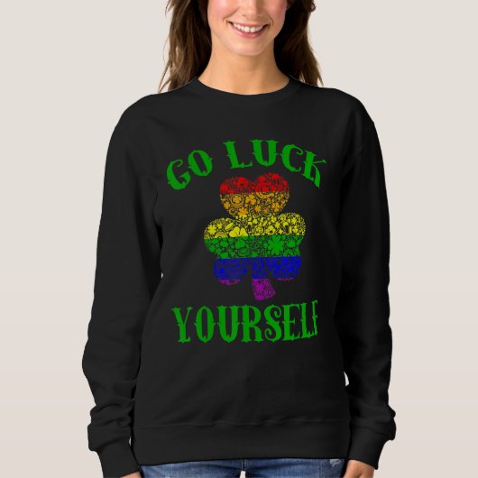 Lgbt Pride Go Ihr Glück Irish Rainbow Support Sweatshirt (Vorderseite)