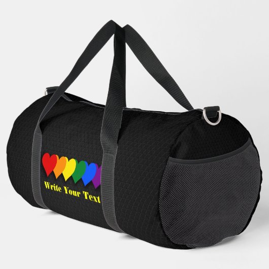 LGBT pride hearts Duffle Bag (Rechte Ecke)