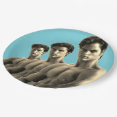 LGBT Pride Hottest Hunks auf dem Planeten Pappteller (Schrägansicht)