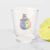 LGBT+ Pride Jack-O'-Lantern-Strahlbrille Schnapsglas (Rückseite)