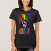 LGBT Pride Lesbische Beziehung Unterschrift Regenb T-Shirt (Vorderseite)