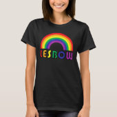 Lgbt Pride Lesbow Rainbow Flag Gay Lesbian Support T-Shirt (Vorderseite)