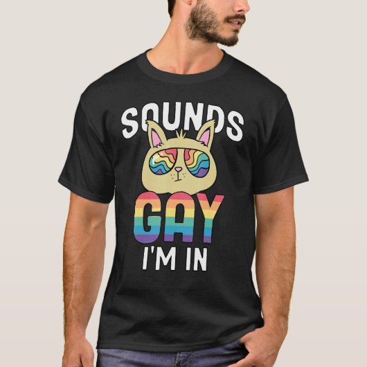 Lgbt Pride Lgbtq Flag Sounds Gay Im In T-Shirt (Vorderseite)