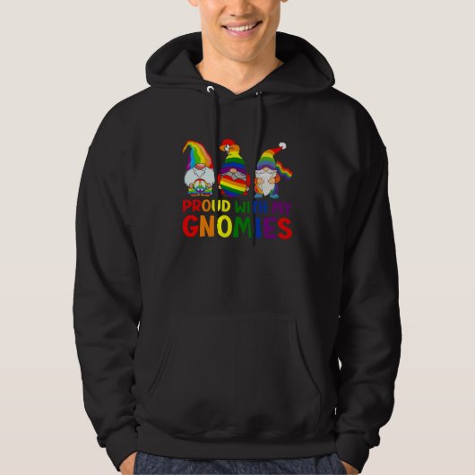 LGBT Pride LGBTQ Rainbow Gnomies Proud with my Gn Hoodie (Vorderseite)
