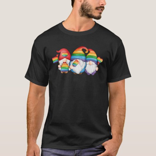 LGBT Pride LGBTQ Rainbow Gnomies Proud with my Gn T-Shirt (Vorderseite)