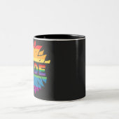 LGBT+Pride Liebe. Blume Regenbogen Tasse Kaffee (Mittel)