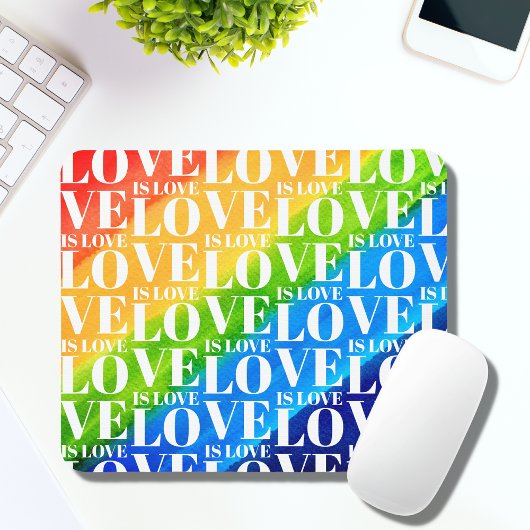LGBT-Pride-Liebe für Regenbogen ist Liebe Mousepad