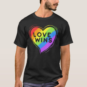 LGbt Pride Liebe gewinnt Regenbogenflagge Gemeinsc T-Shirt