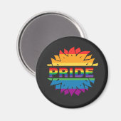 LGBT+Pride-Liebe. Schaltfläche für die Blume des R Magnet (Vorderseite/Rückseite)