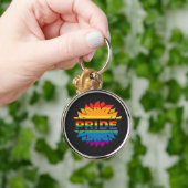 LGBT+Pride Liebe. Schlüsselanhänger der Regenbogen (Hand)
