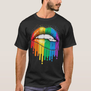 LGBT Pride Lips Rainbow Gay Lesbian Bisexuelle Tra T-Shirt