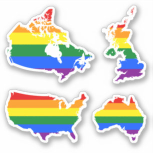 LGBT Pride Maps I Aufkleber