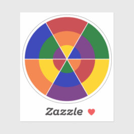LGBT Pride Modern Geometric Rainbow Aufkleber