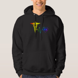 Lgbt Pride Nurse Rn Heartbeat Gay Lesbian Liebe Ra Hoodie