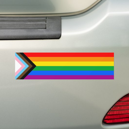LGBT PRIDE (Progress Pride) Autoaufkleber (Auf Auto)