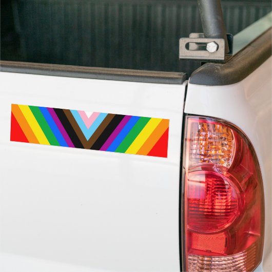 LGBT PRIDE (Progress Pride) Autoaufkleber (Auf Lkw)