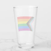 LGBT PRIDE (Progress Pride) Glas (Rückseite)