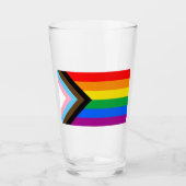 LGBT PRIDE (Progress Pride) Glas (Vorderseite)