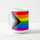 LGBT PRIDE (Progress Pride) Kaffeetasse (Vorderseite Links)